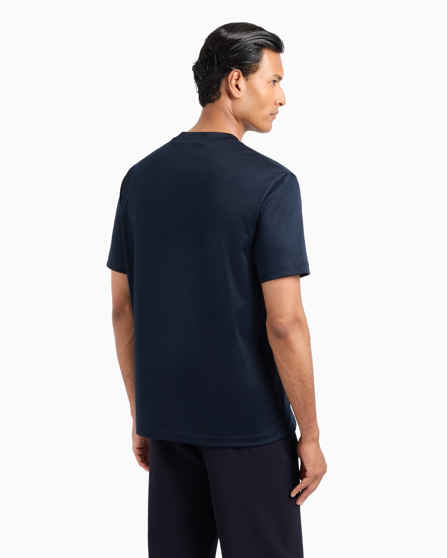 The world of armani T-SHIRT GIROCOLLO IN INTERLOCK DI COTONE Nuova