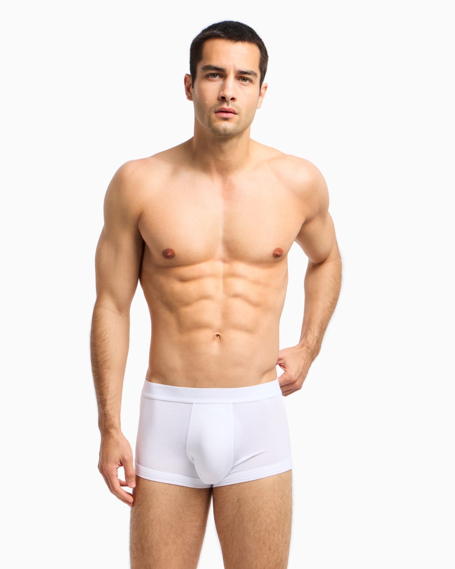 The world of armani BOXER IN JERSEY STRETCH CON BANDA LOGATA 2025