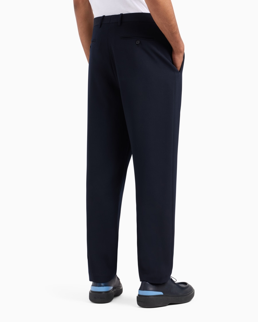 The world of armani PANTALONI A UNA PINCE IN LANA VERGINE STRETCH In Linea