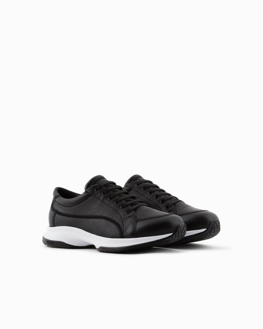 The world of armani SNEAKERS IN CERVO E PELLE Nuovo