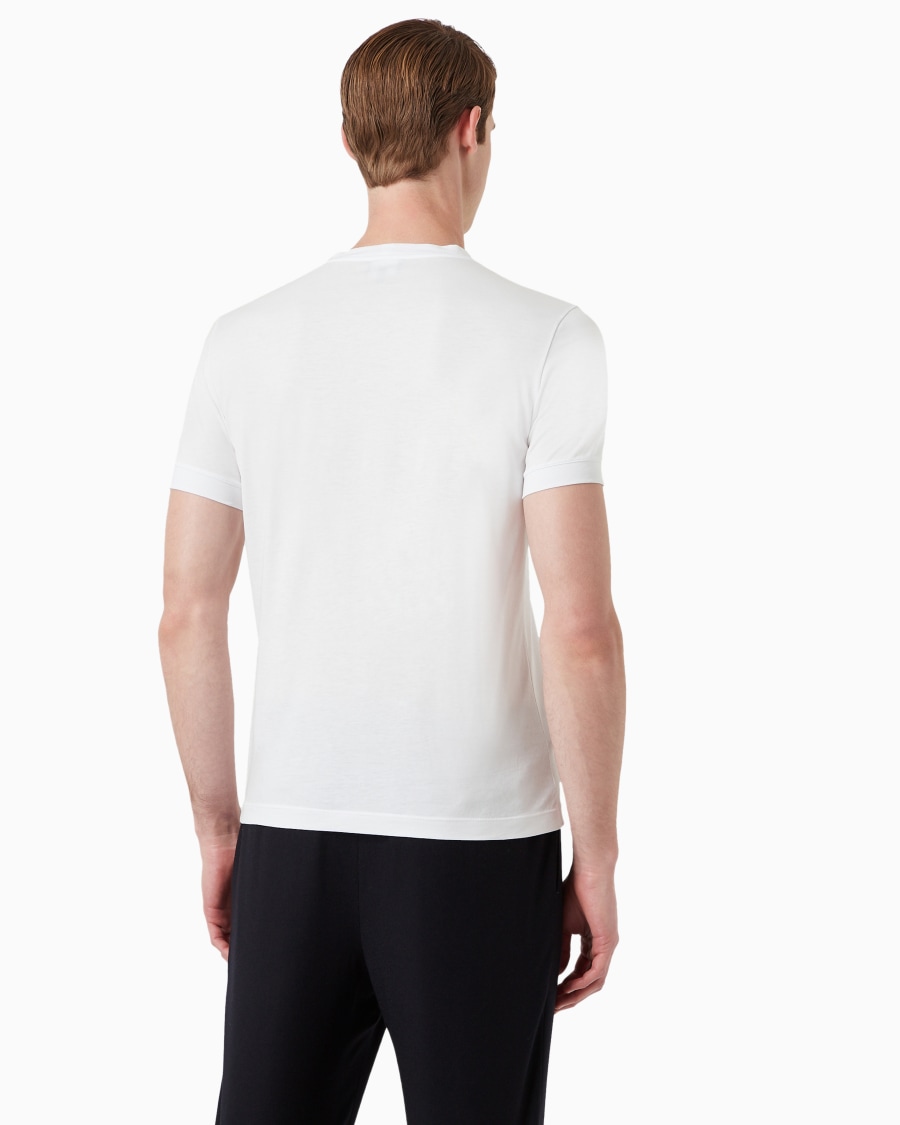 The world of armani T-SHIRT GIROCOLLO BORGONUOVO 11 IN JERSEY DI COTONE PIMA Promozione
