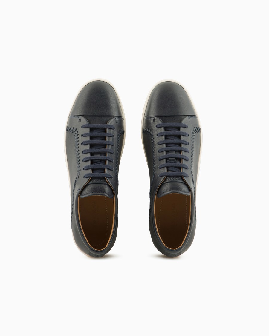 The world of armani SNEAKERS IN NAPPA Consegna Veloce