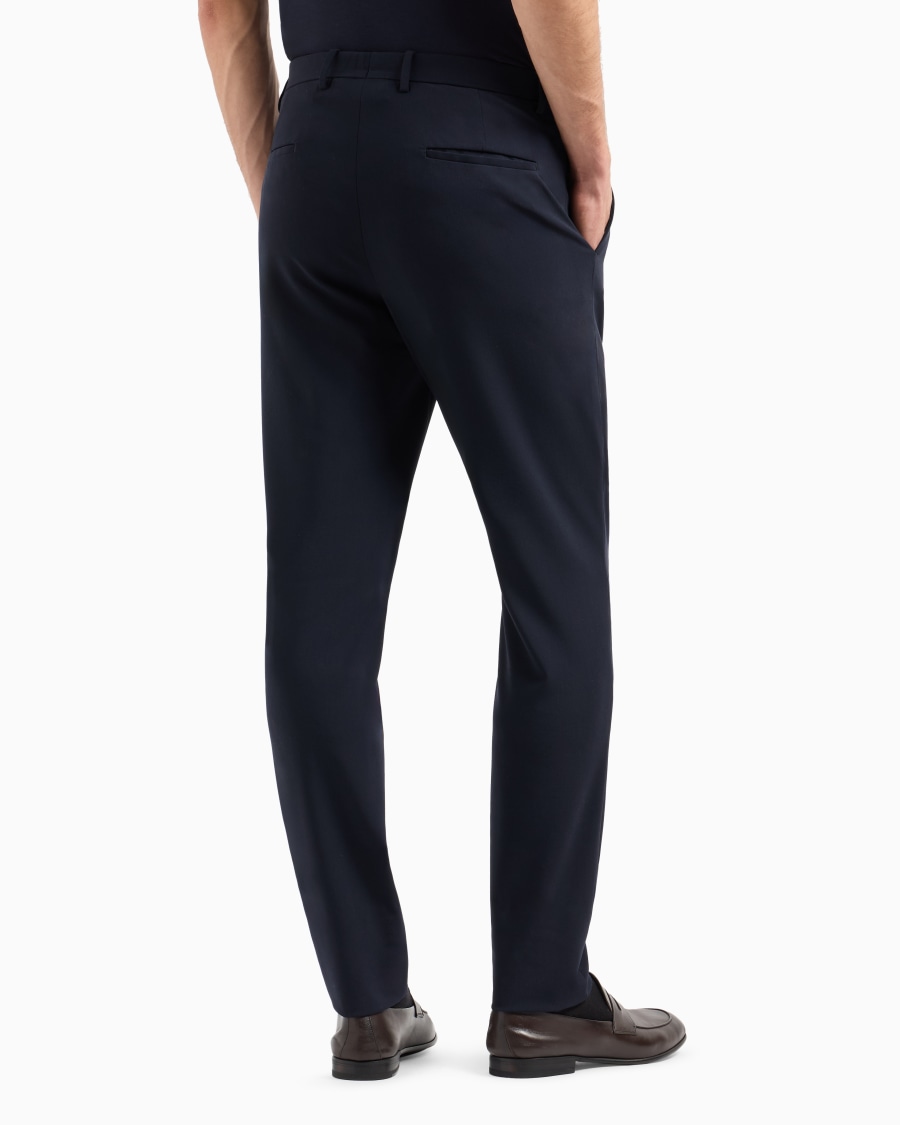 The world of armani PANTALONI IN TELA DI LANA BISTRETCH Fino Al -60%