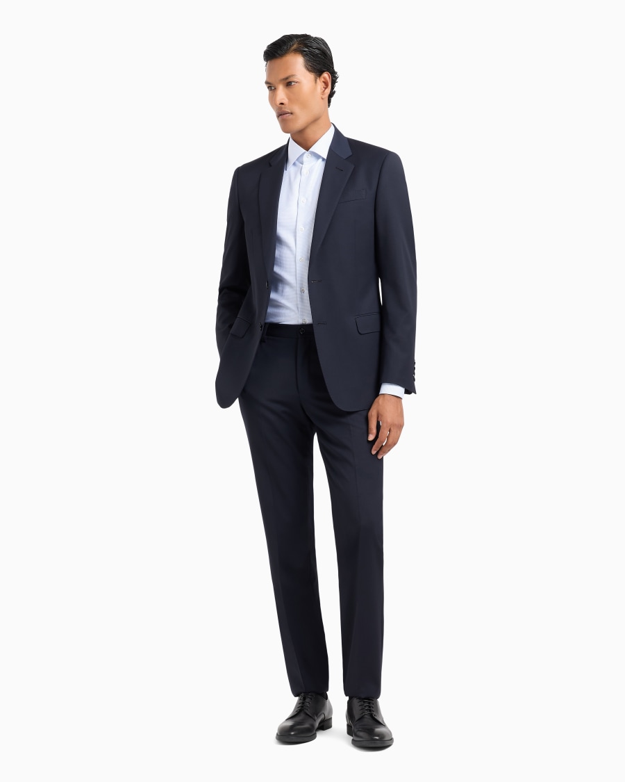 The world of armani CAMICIA REGULAR FIT IN COTONE MICROARMATURATO Affare Del Giorno