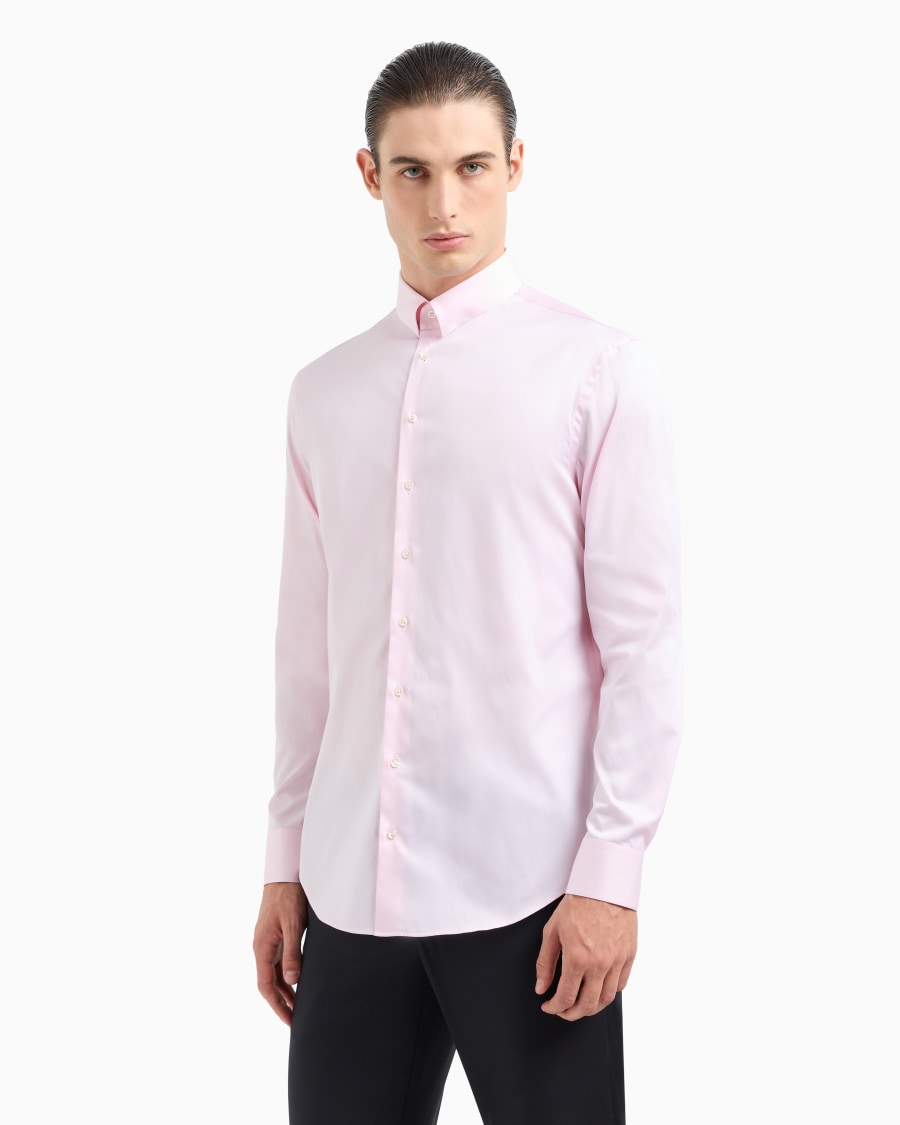 The world of armani CAMICIA IN TWILL DI COTONE Novità