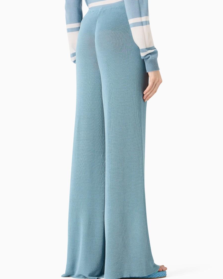 The world of armani PANTALONI IN MAGLIA DI MISTO VISCOSA Nuova
