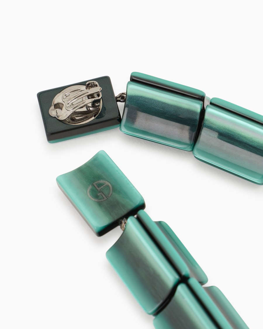 The world of armani ORECCHINI A CLIP CON PENDENTI IN RESINA Promozione