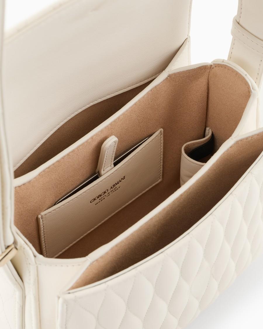 The world of armani BORSA LA PRIMA IN NAPPA TRAPUNTATA MOTIVO ONDE Economico