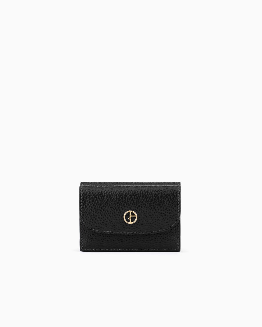 The world of armani PORTAFOGLI TRIFOLD MINI LA PRIMA IN VERNICE EFFETTO CHICCO DI RISO