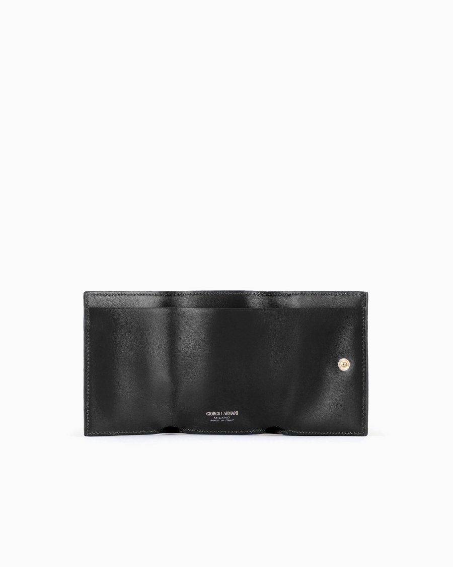 The world of armani PORTAFOGLI TRIFOLD MINI LA PRIMA IN VERNICE EFFETTO CHICCO DI RISO Shopping online