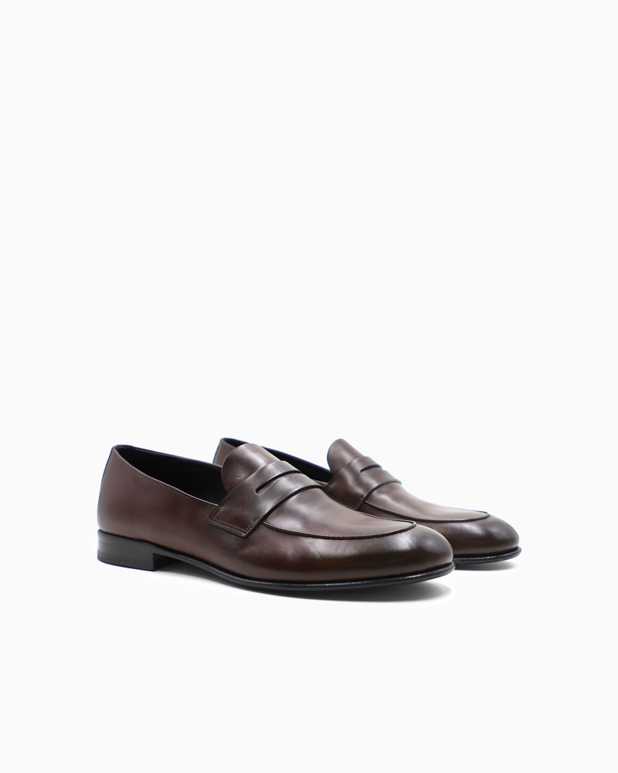 The world of armani MOCASSINI IN PELLE Offerte stagionali