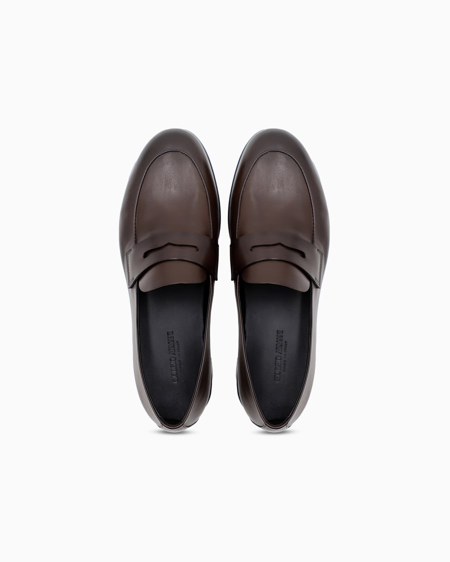 The world of armani MOCASSINI IN PELLE Offerte stagionali