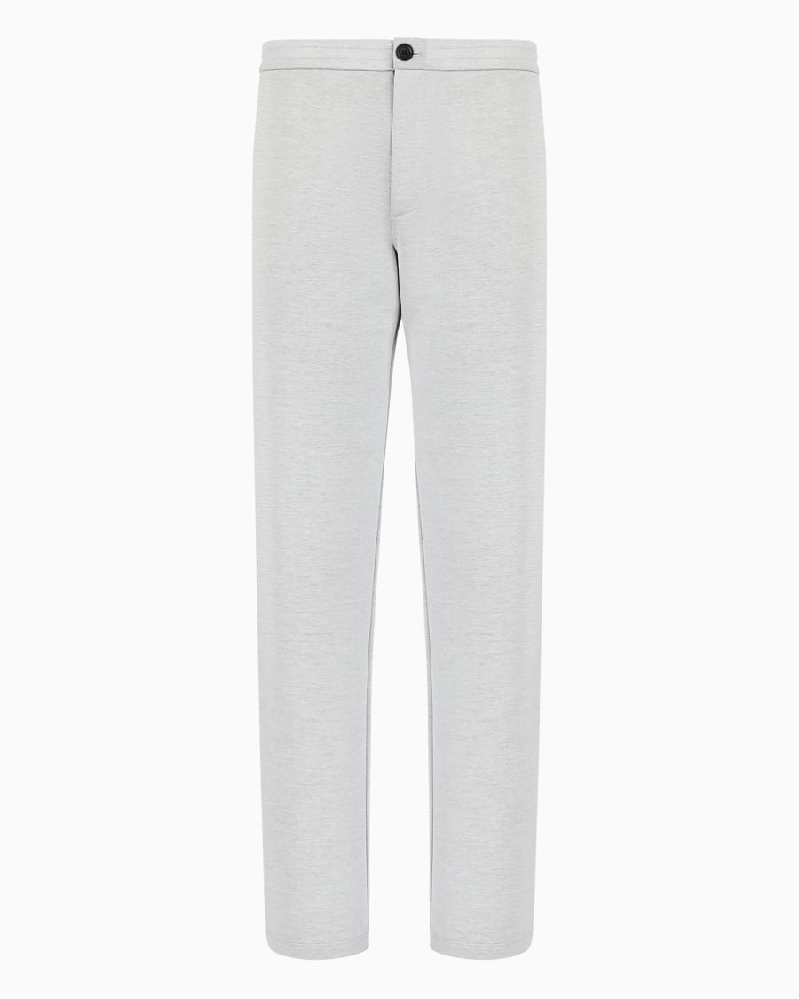 The world of armani PANTALONI IN DOPPIO JERSEY DI COTONE