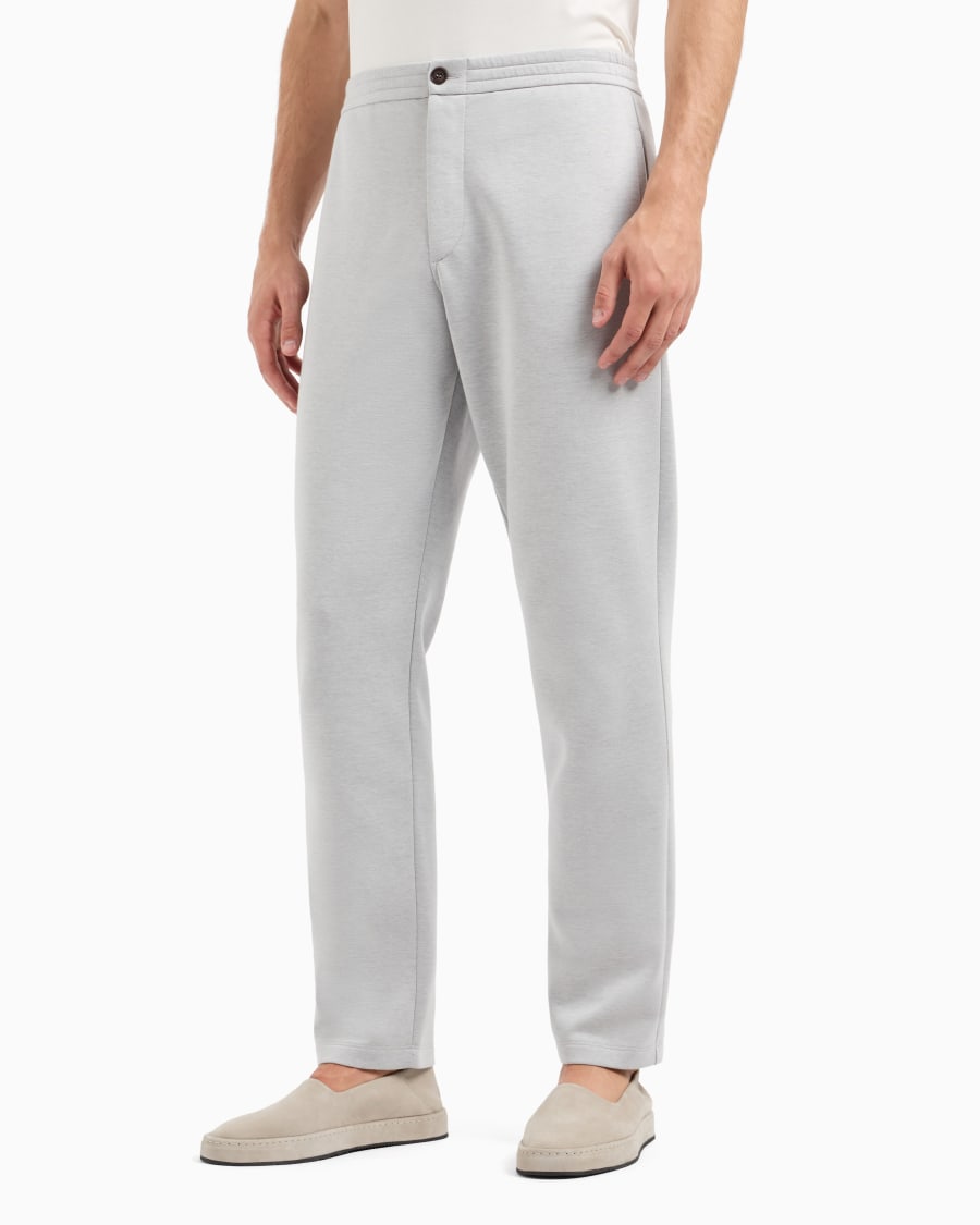 The world of armani PANTALONI IN DOPPIO JERSEY DI COTONE Offerte speciali