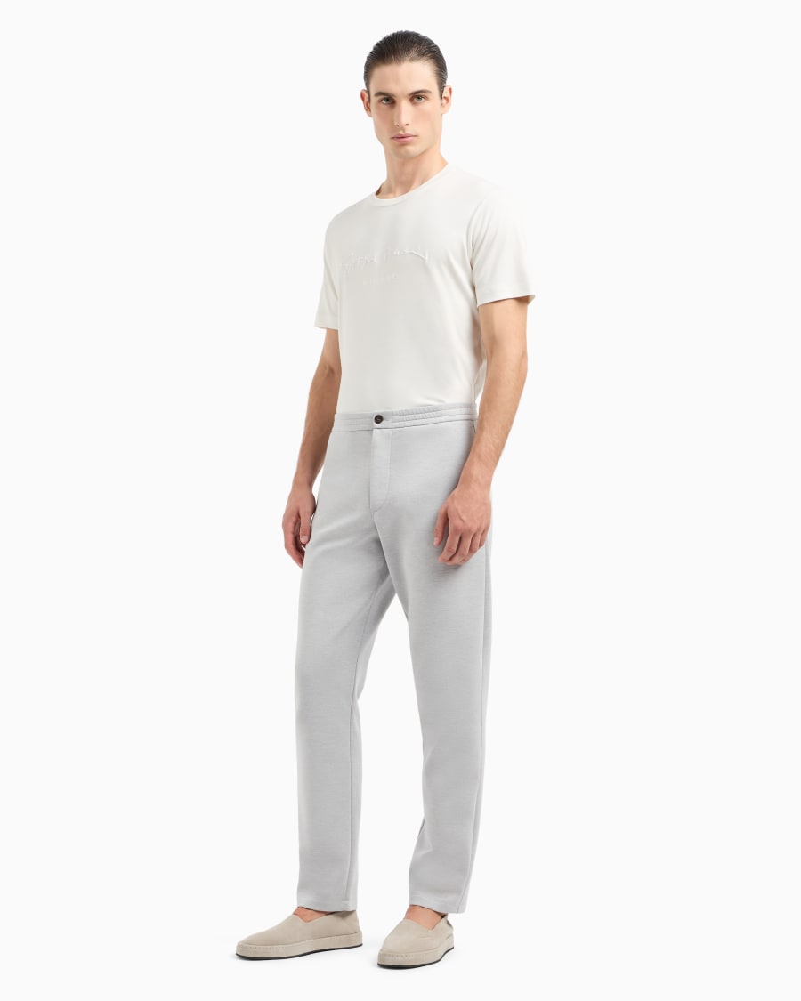 The world of armani PANTALONI IN DOPPIO JERSEY DI COTONE Offerte speciali