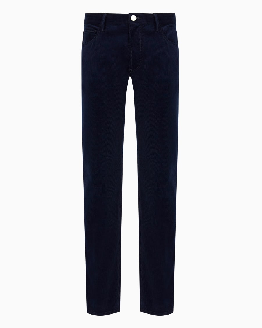 The world of armani PANTALONE 5-TASCHE REGULAR FIT IN COTONE E CASHMERE Prezzo basso