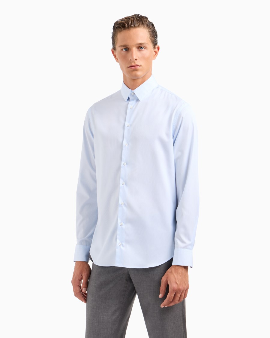 The world of armani CAMICIA REGULAR FIT IN COTONE A RIGHE Rilascio limitato