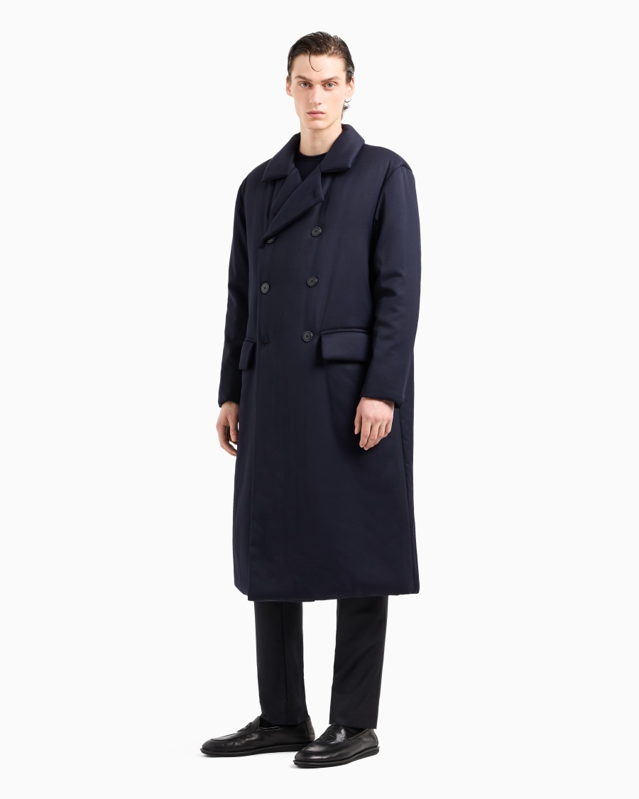 The world of armani CAPPOTTO DOPPIOPETTO IMBOTTITO IN LANA VERGINE Promozione temporanea