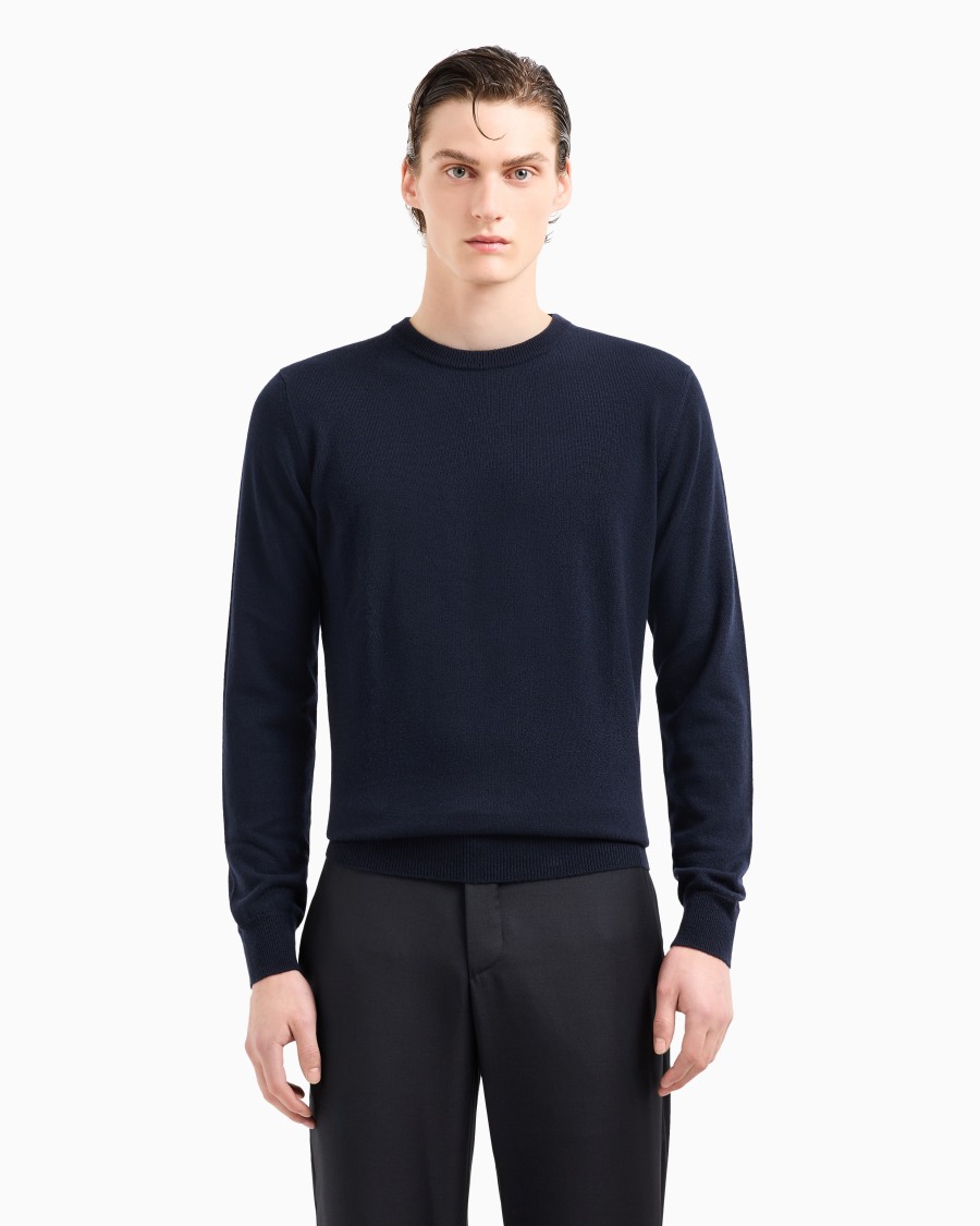 The world of armani MAGLIA GIROCOLLO IN CASHMERE Sostegno trimestrale