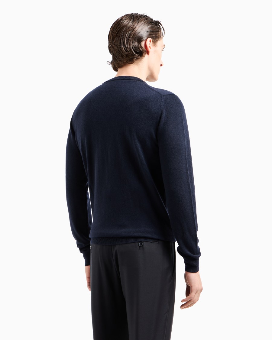 The world of armani MAGLIA GIROCOLLO IN CASHMERE Sostegno trimestrale