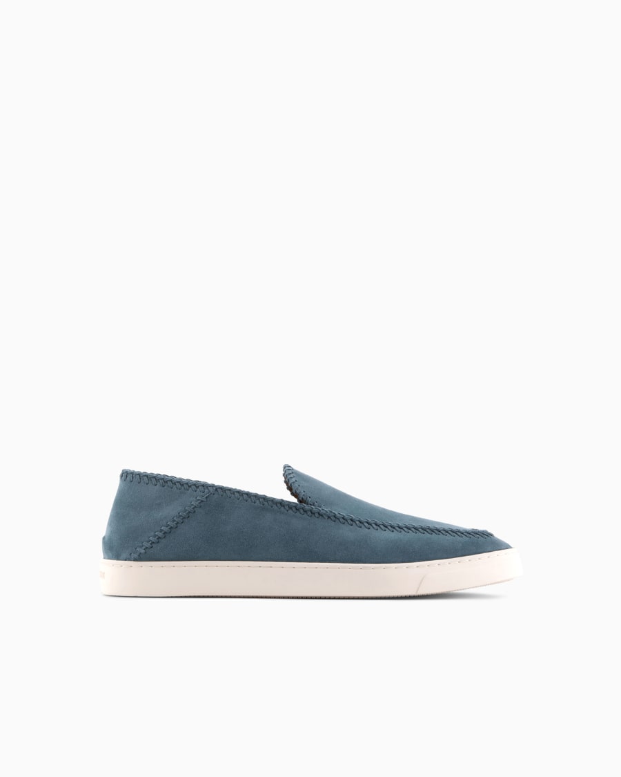 The world of armani GALLERIA 3 SLIP-ON IN PELLE SCAMOSCIATA Super sconto