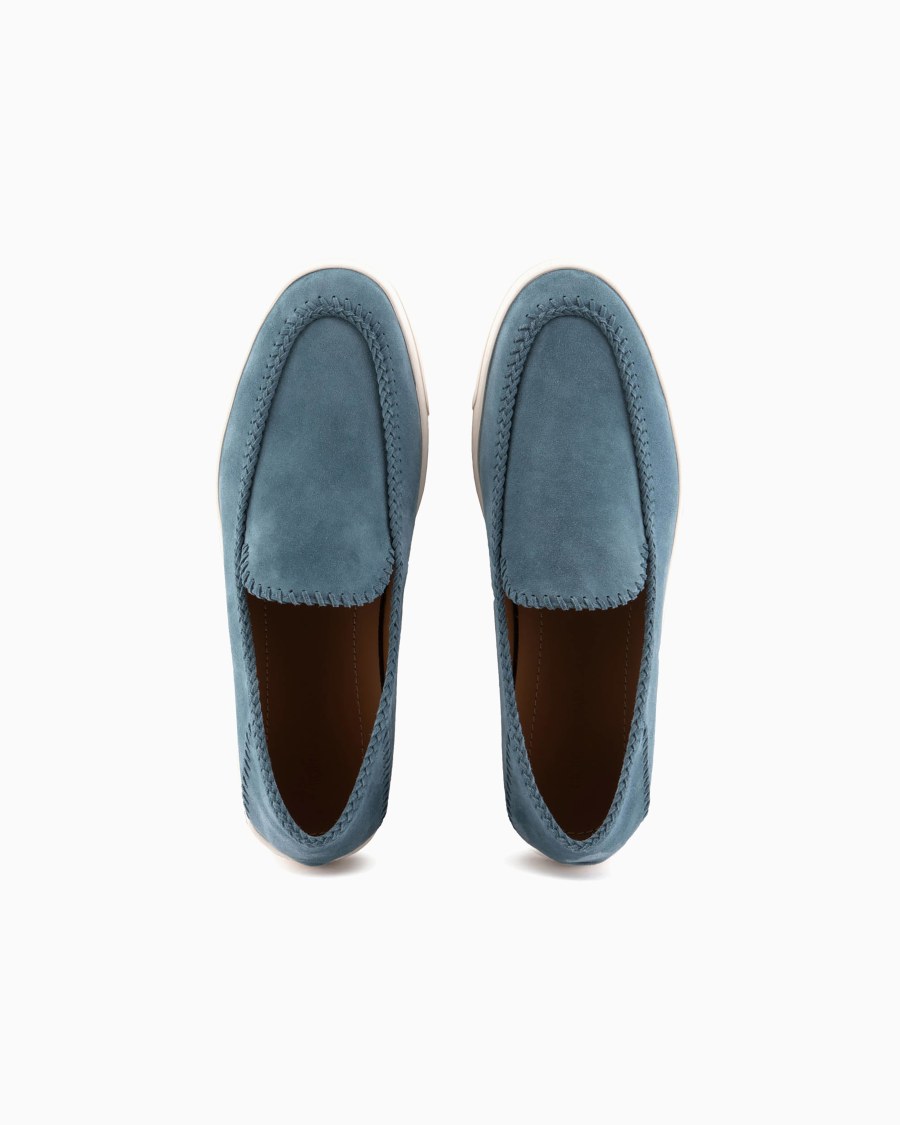 The world of armani GALLERIA 3 SLIP-ON IN PELLE SCAMOSCIATA Super sconto