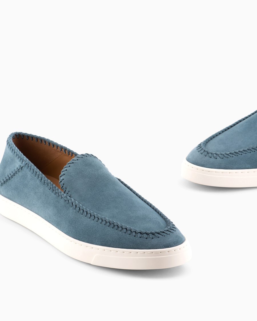 The world of armani GALLERIA 3 SLIP-ON IN PELLE SCAMOSCIATA Super sconto