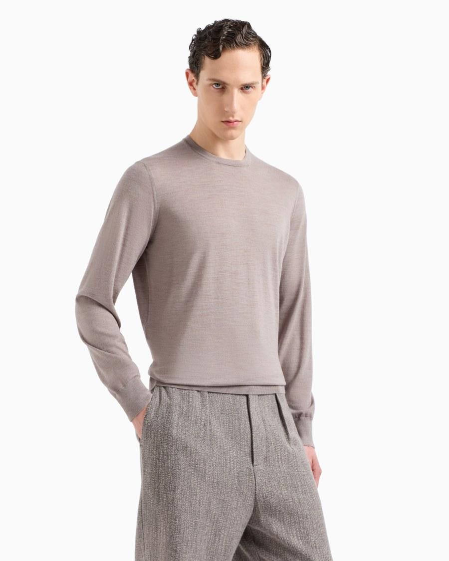 The world of armani MAGLIA GIROCOLLO IN LANA VERGINE Officina