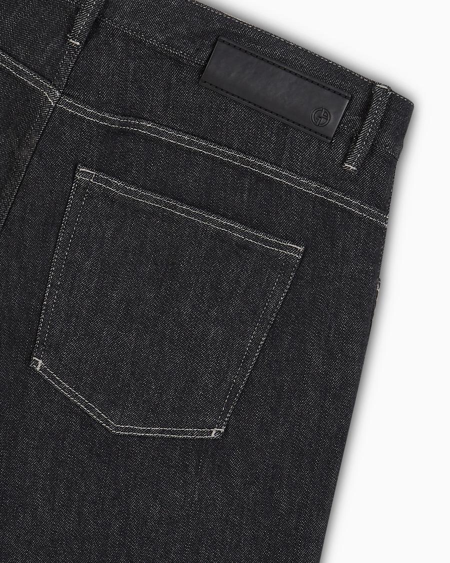 The world of armani PANTALONE 5 TASCHE REGULAR FIT IN DENIM DI COTONE STRETCH In vendita
