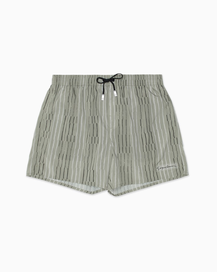 The world of armani COSTUME DA BAGNO BOXER STAMPA RIGA IRREGOLARE Sconti questo mese