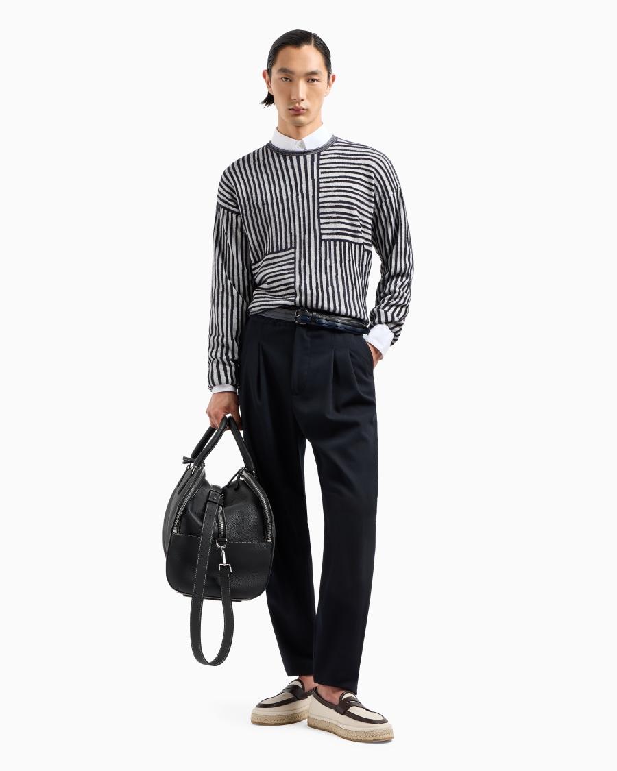 The world of armani CAMICIA SLIM FIT IN POPELINE DI COTONE STRETCH 2025