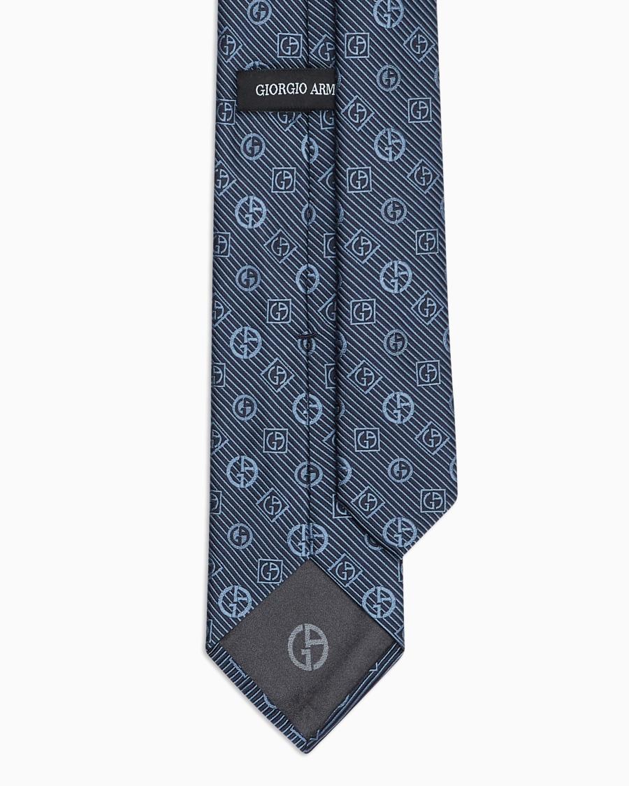 The world of armani CRAVATTA IN SETA JACQUARD MONOGRAM Promozione