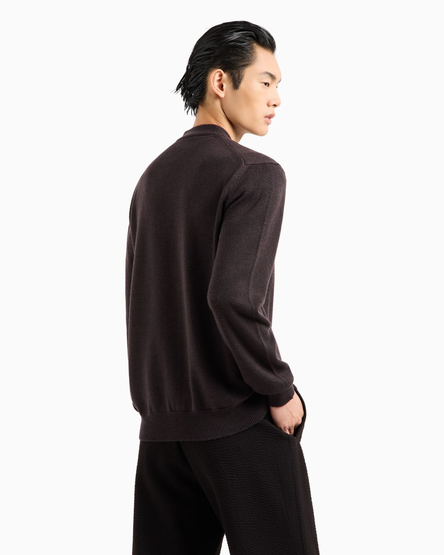 The world of armani CARDIGAN CON BOTTONI IN LANA VERGINE Negozi Online
