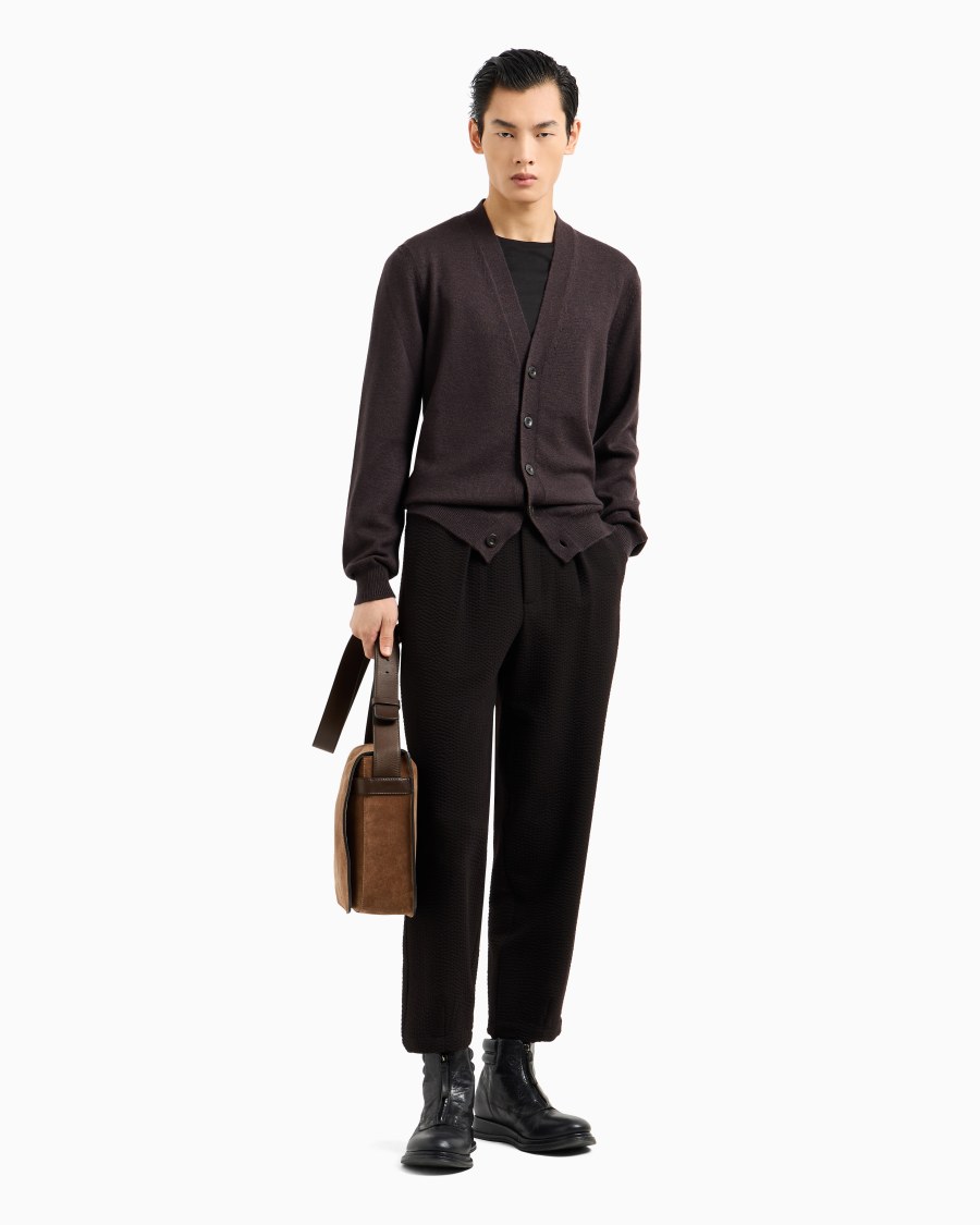The world of armani CARDIGAN CON BOTTONI IN LANA VERGINE Negozi Online