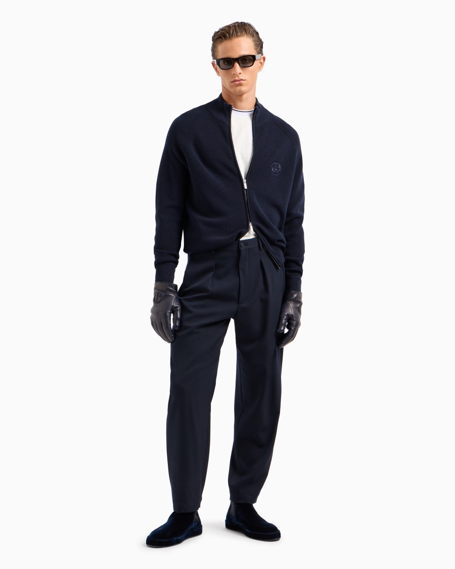The world of armani T-SHIRT GIROCOLLO IN JERSEY DI SETA E COTONE Fino Al -60%