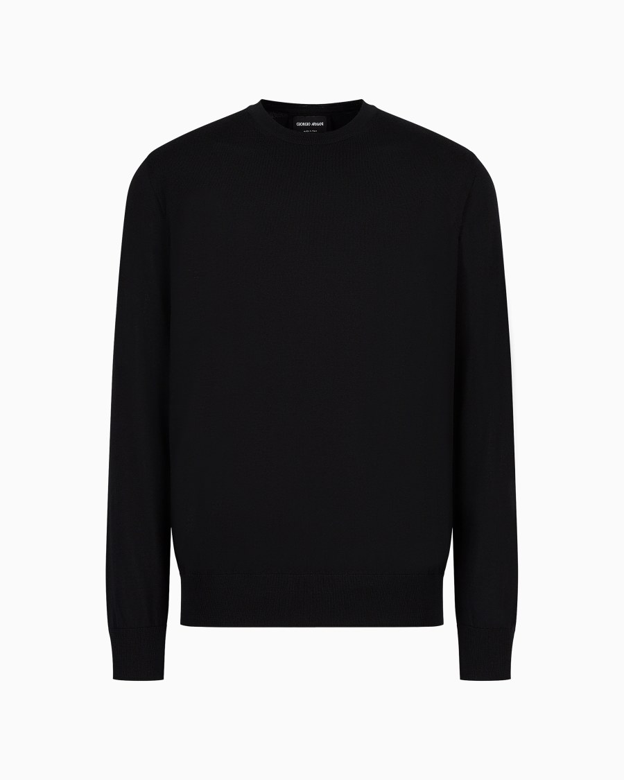 The world of armani MAGLIA GIROCOLLO IN LANA VERGINE Prezzo Ridotto