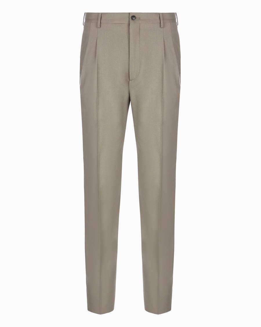 The world of armani PANTALONI IN FLANELLA DI LANA
