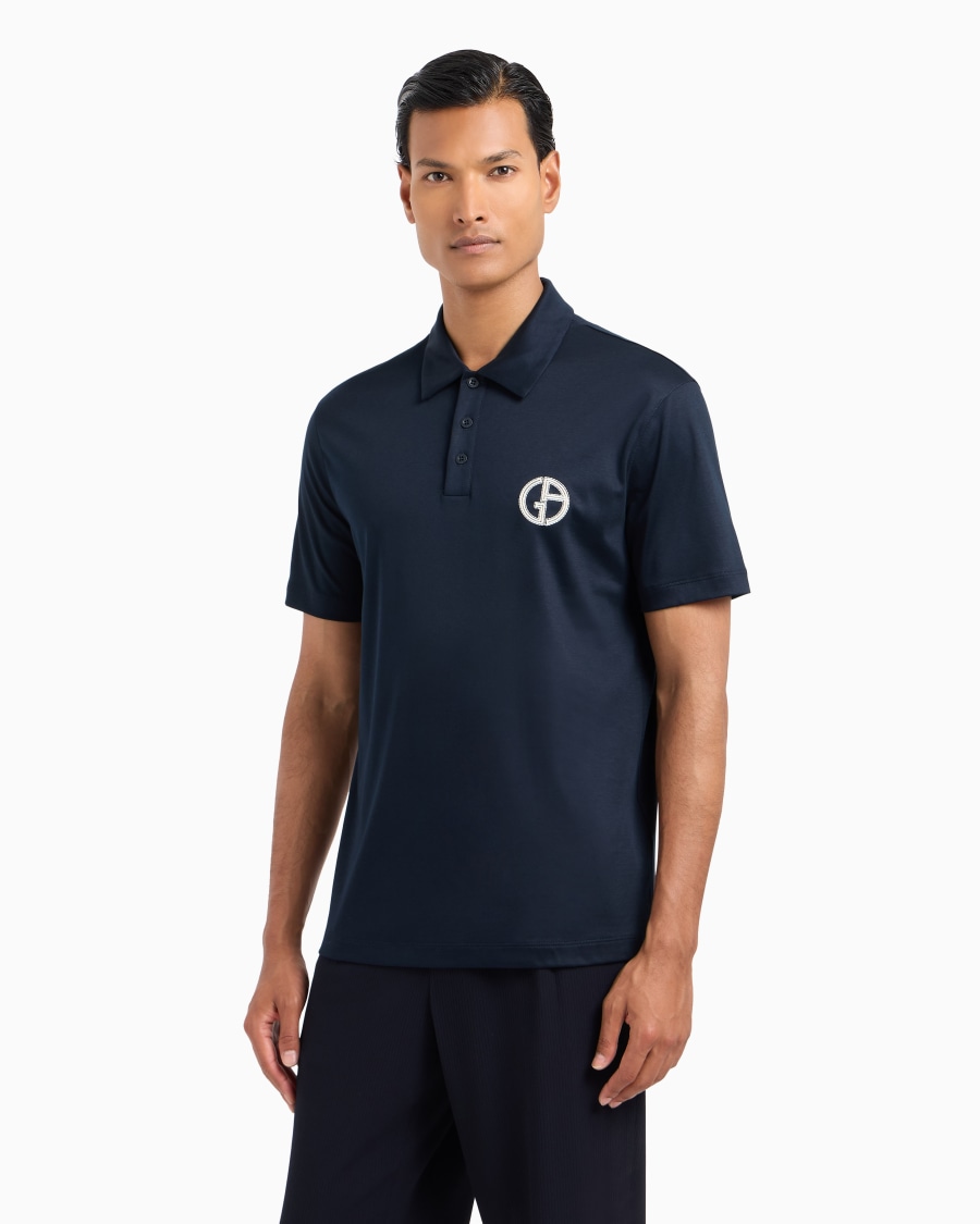 The world of armani POLO A MANICHE CORTE IN INTERLOCK DI COTONE Presa