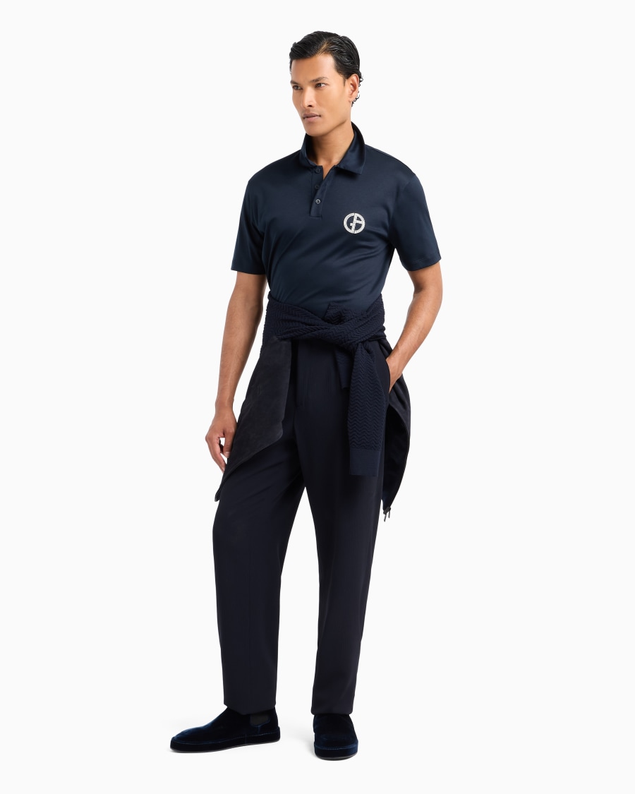 The world of armani POLO A MANICHE CORTE IN INTERLOCK DI COTONE Presa