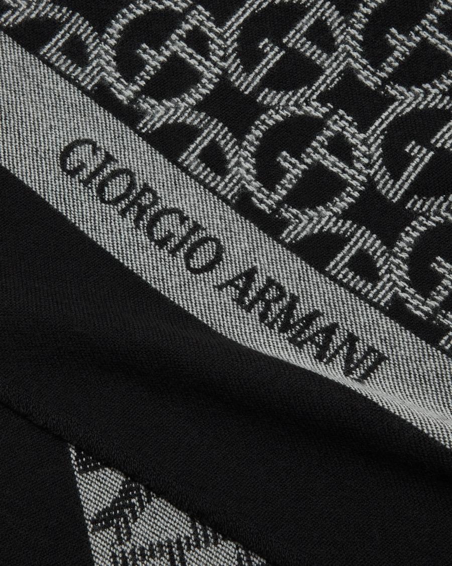 The world of armani SCIARPA IN LANA JACQUARD MONOGRAM Offerta