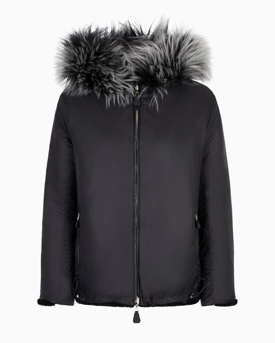 The world of armani CABAN REVERSIBILE IN SHEARLING DI AGNELLO In Vendita