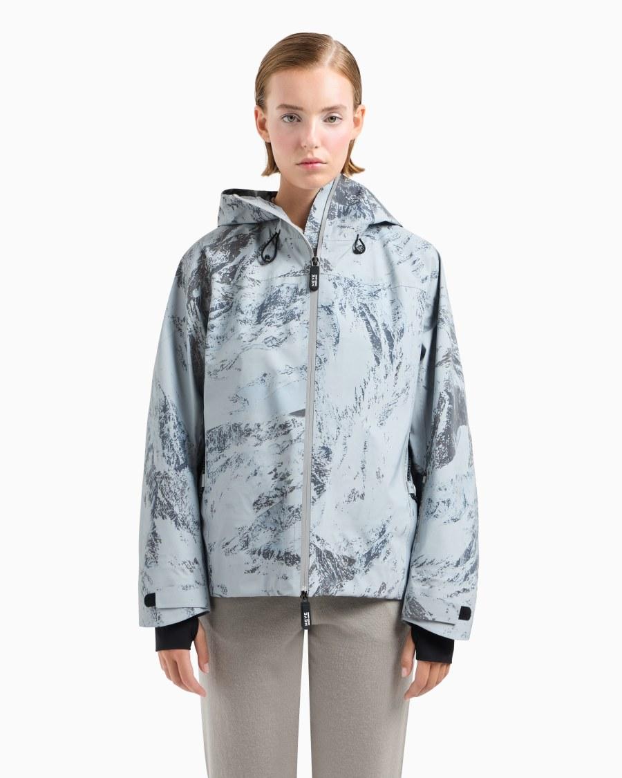 The world of armani GIORGIO ARMANI NEVE GIACCA DA SCI IN TESSUTO REFLEX STAMPATO Saldi