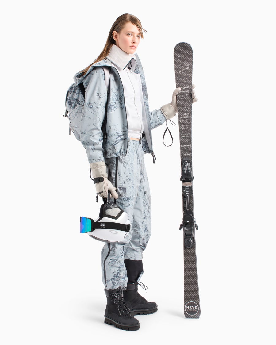 The world of armani GIORGIO ARMANI NEVE PANTALONI DA SCI IN TESSUTO REFLEX STAMPATO Offerte