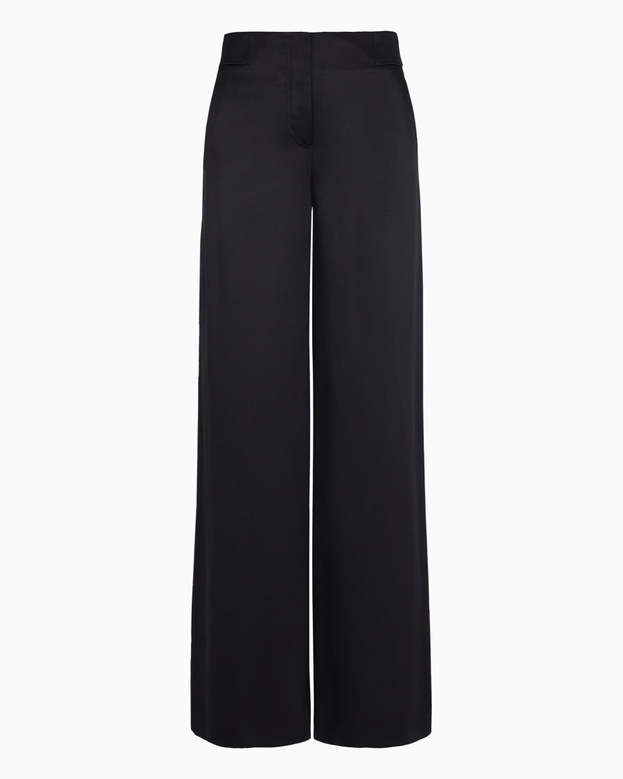 The world of armani PANTALONI AMPI IN DOPPIO RASO DI SETA