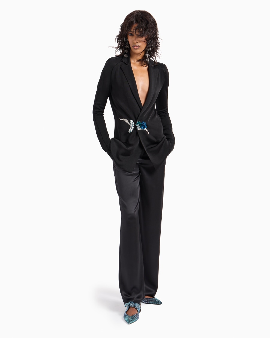 The world of armani PANTALONI AMPI IN DOPPIO RASO DI SETA Spedizione gratuita