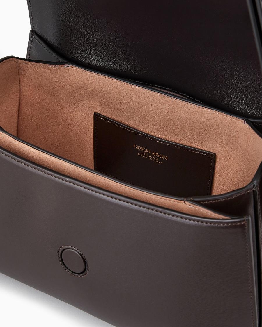 The world of armani BORSA MEDIA LA PRIMA IN PELLE PALMELLATA Prezzo di fabbrica