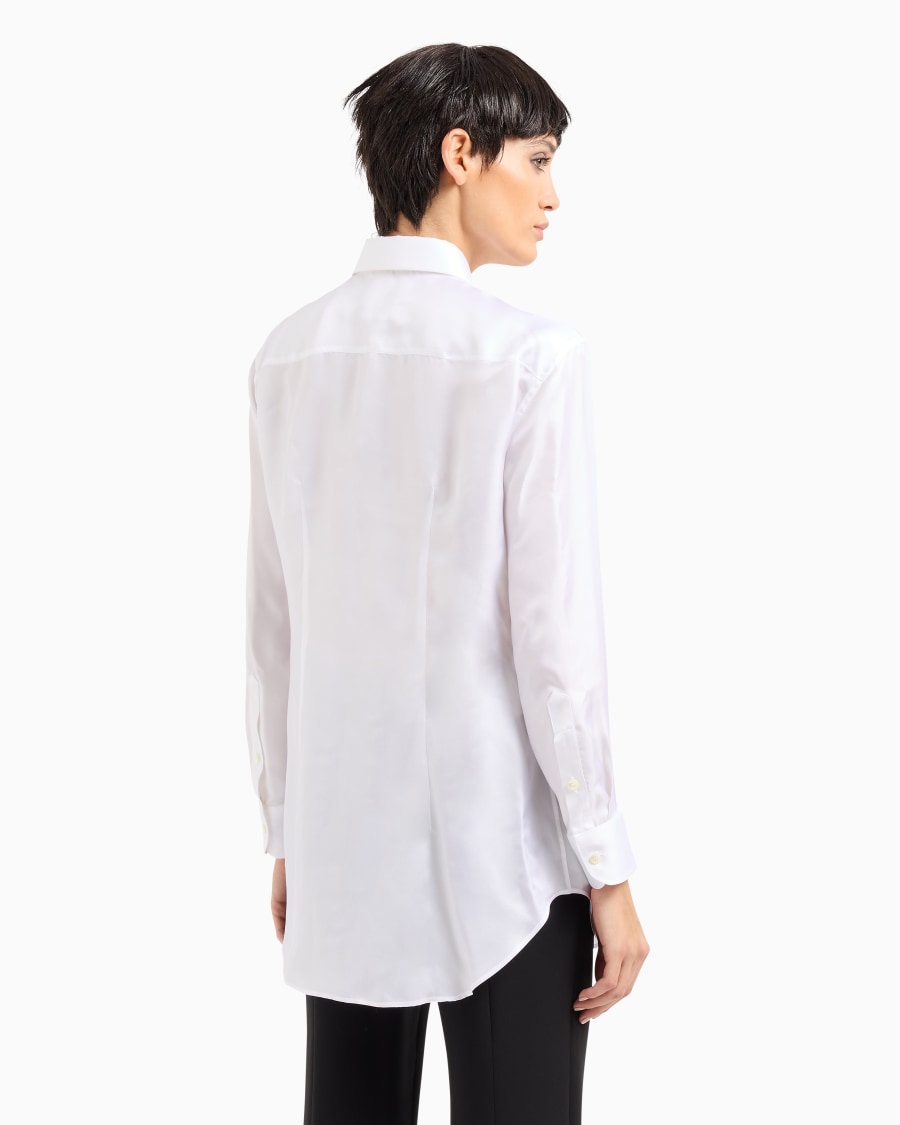 The world of armani CAMICIA LUNGA IN TWILL DI SETA ASV Offerta esclusiva