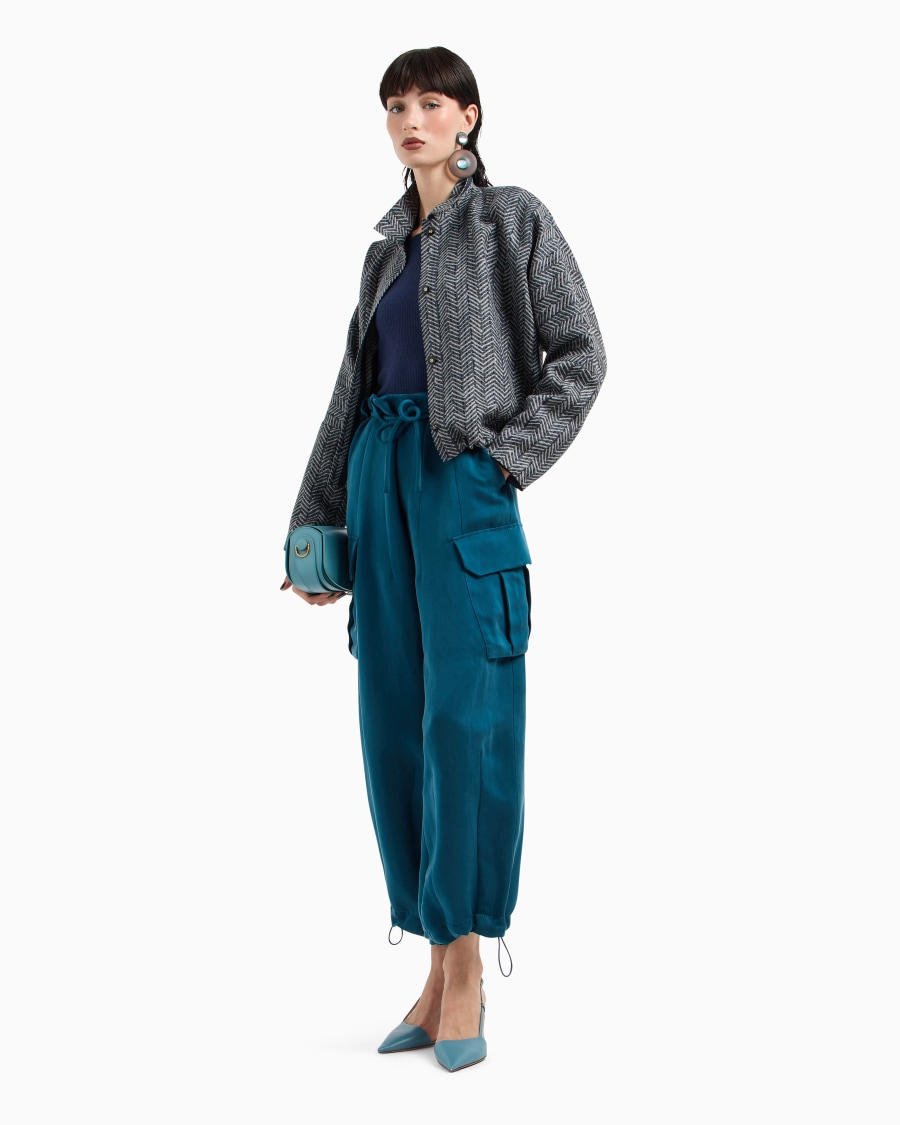 The world of armani MAGLIA IN LANA E VISCOSA A COSTE Offerta natalizia