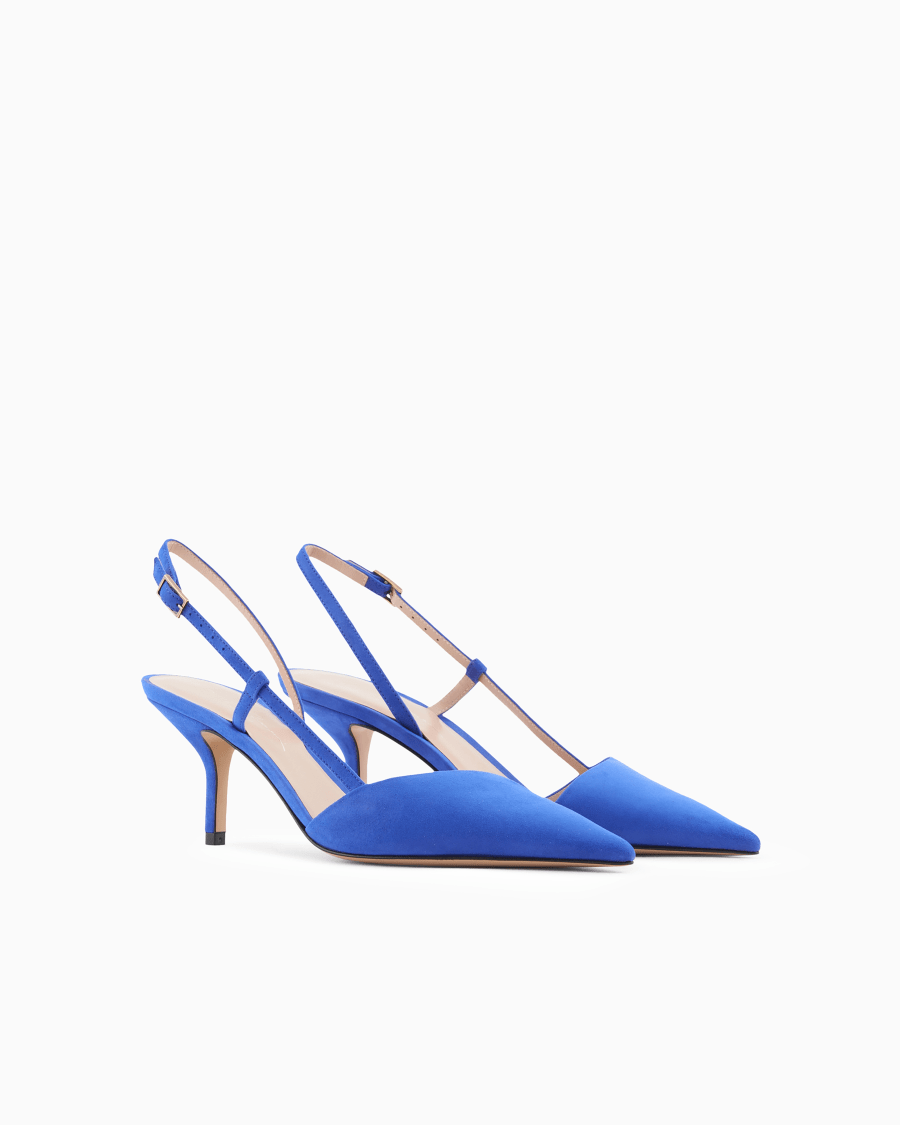 The world of armani SLINGBACK IN PELLE SCAMOSCIATA LAMINATA Vendita calda