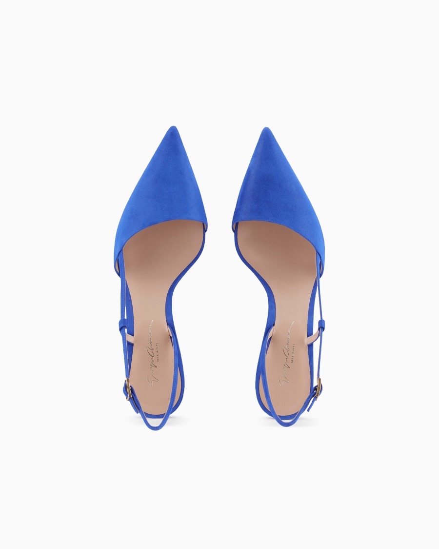 The world of armani SLINGBACK IN PELLE SCAMOSCIATA LAMINATA Vendita calda